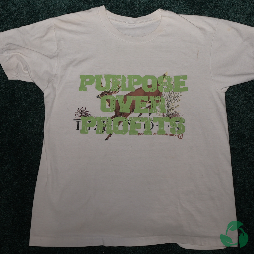 PURPOSE OVER PROFITS - White Tee Shirt