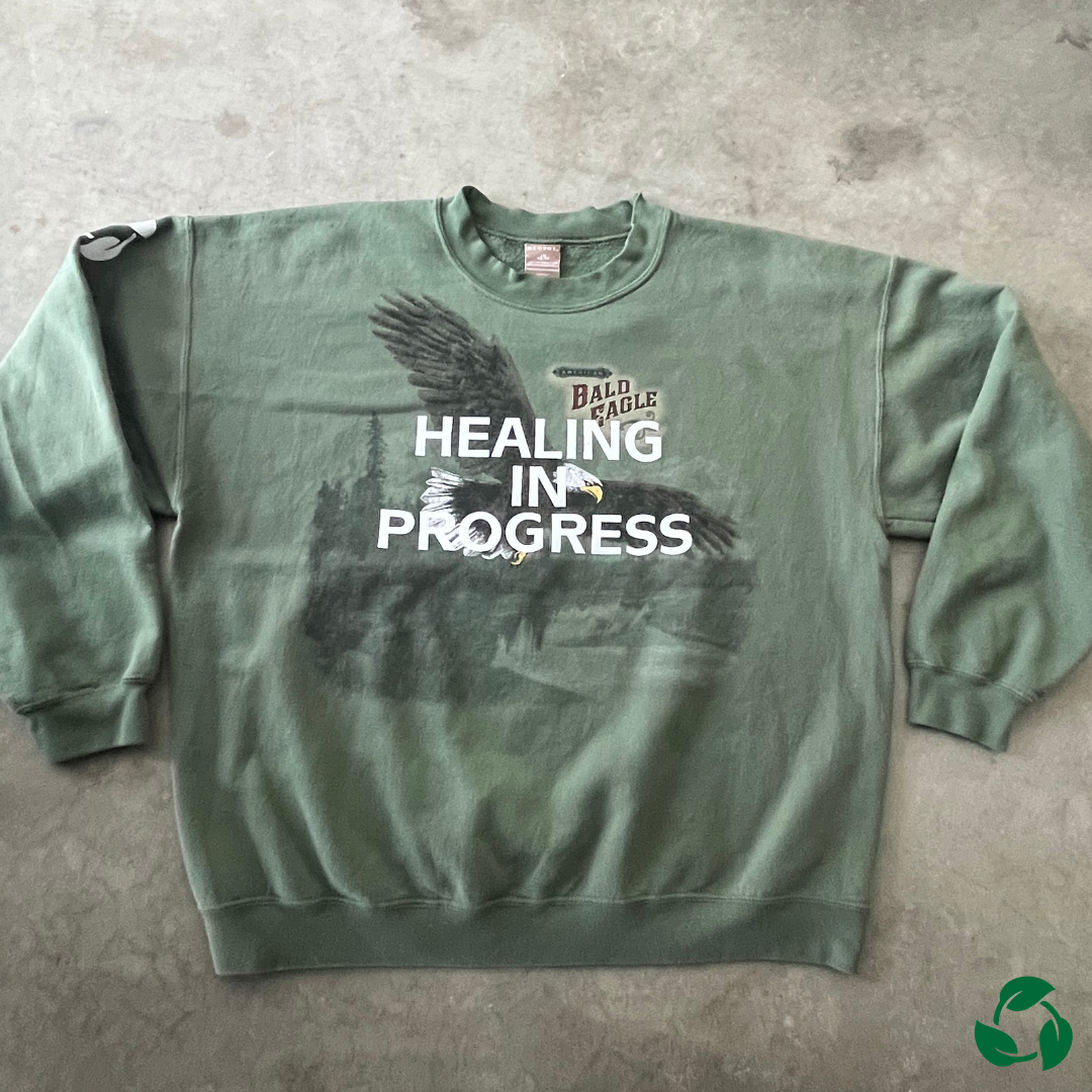 HEALING IN PROGRESS - Olive Green Crewneck