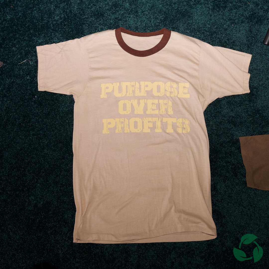 PURPOSE OVER PROFITS - Tan Tee Shirt